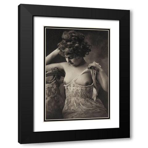 Controlled Symmetry Black Modern Wood Framed Art Print with Double Matting by Vintage Nudes