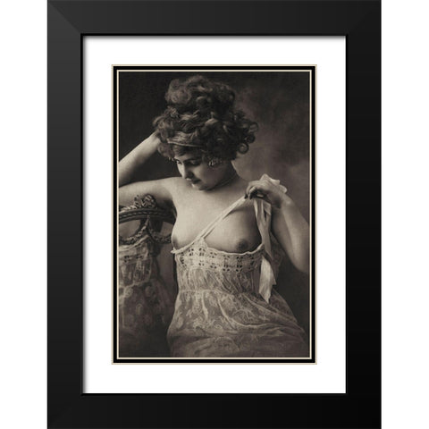 Controlled Symmetry Black Modern Wood Framed Art Print with Double Matting by Vintage Nudes