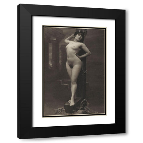 The Ultimate Sacrifice Black Modern Wood Framed Art Print with Double Matting by Vintage Nudes