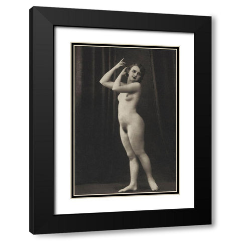 Charm Black Modern Wood Framed Art Print with Double Matting by Vintage Nudes