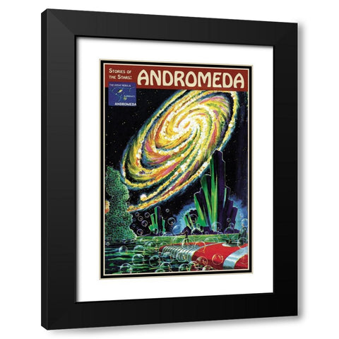 Retrosci-fi: Stories of the Stars... Andromeda Black Modern Wood Framed Art Print with Double Matting by Paul, Frank R.