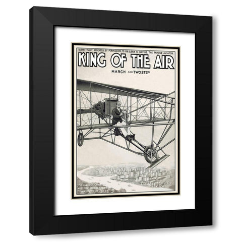 King of the Air Black Modern Wood Framed Art Print with Double Matting by Unknown