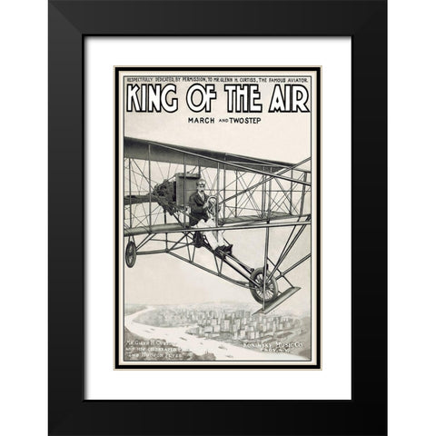 King of the Air Black Modern Wood Framed Art Print with Double Matting by Unknown