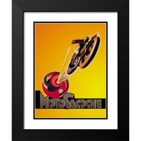 MotoSacoche Black Modern Wood Framed Art Print with Double Matting by Unknown