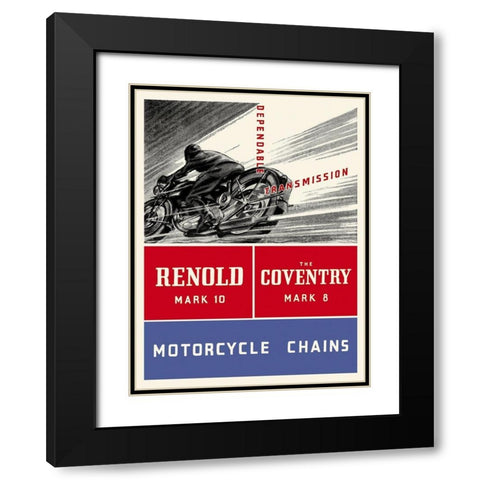 Reynold Mark 10 Motorcycle Chains Black Modern Wood Framed Art Print with Double Matting by Unknown