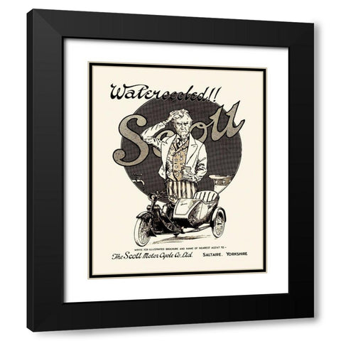 Watercooled Scott Black Modern Wood Framed Art Print with Double Matting by Unknown