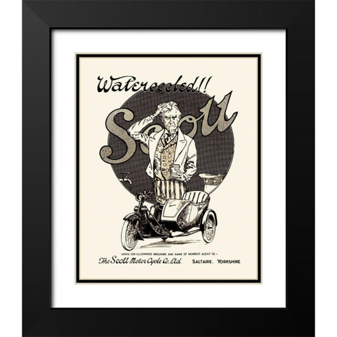 Watercooled Scott Black Modern Wood Framed Art Print with Double Matting by Unknown