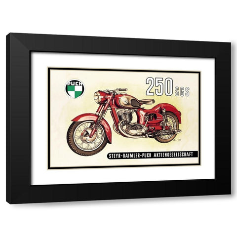 UC 250 SGS with Cutaway View Black Modern Wood Framed Art Print with Double Matting by Unknown