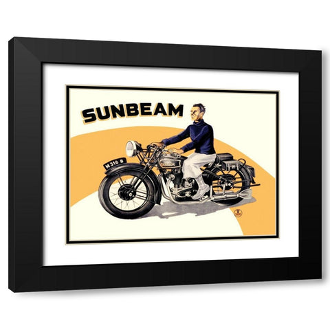Sunbeam Black Modern Wood Framed Art Print with Double Matting by Unknown
