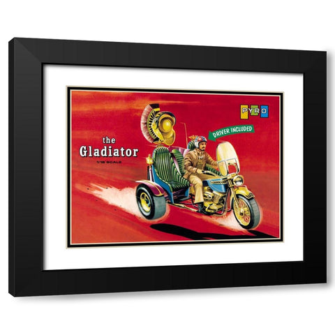 The Gladiator - Driver Included Black Modern Wood Framed Art Print with Double Matting by Unknown