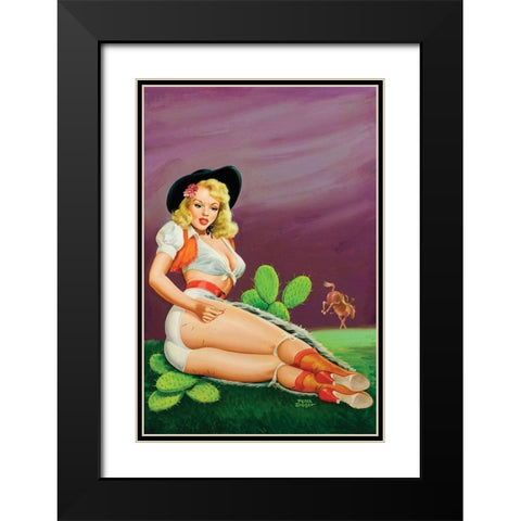 Flirt Magazine: Fallin on the Cactus Black Modern Wood Framed Art Print with Double Matting by Driben, Peter