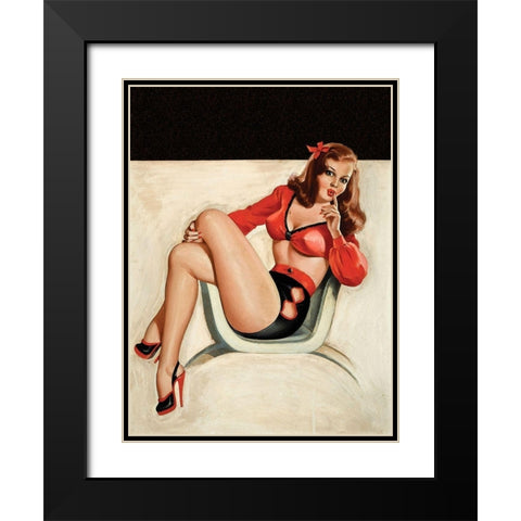 Whisper Magazine: Quiet Black Modern Wood Framed Art Print with Double Matting by Driben, Peter