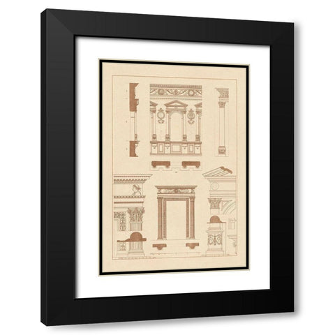 Window in the Cortile of Dodges Palace, Palazzo Vecchio, and Santa Croce Black Modern Wood Framed Art Print with Double Matting by Buhlmann, J.