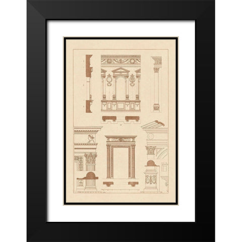 Window in the Cortile of Dodges Palace, Palazzo Vecchio, and Santa Croce Black Modern Wood Framed Art Print with Double Matting by Buhlmann, J.