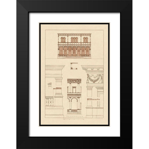Palazzo del Consiglio at Padua, Villa Farnesia Black Modern Wood Framed Art Print with Double Matting by Buhlmann, J.