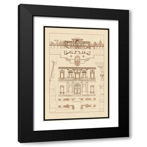 Villa Sacchetti, Villa Papa Giulio at Rome Black Modern Wood Framed Art Print with Double Matting by Buhlmann, J.