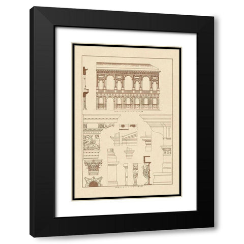 Palazzo Bevilacqua at Verona Black Modern Wood Framed Art Print with Double Matting by Buhlmann, J.
