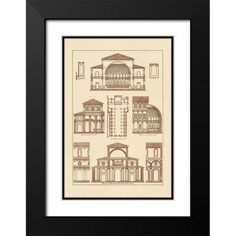 Interior of Basilica Black Modern Wood Framed Art Print with Double Matting by Buhlmann, J.