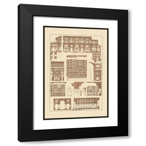 Barrel Vaults of the Renaissance Black Modern Wood Framed Art Print with Double Matting by Buhlmann, J.