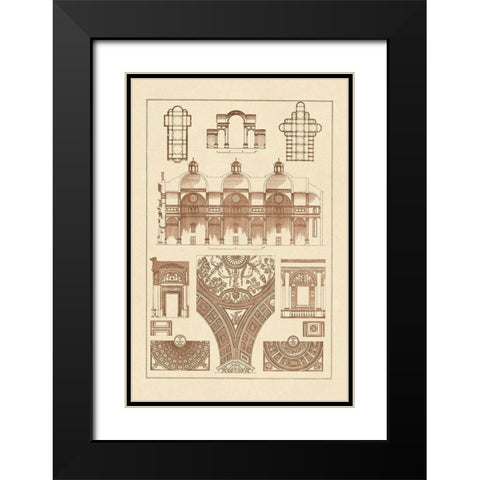 Cupola Vaulting of the Renaissance Black Modern Wood Framed Art Print with Double Matting by Buhlmann, J.
