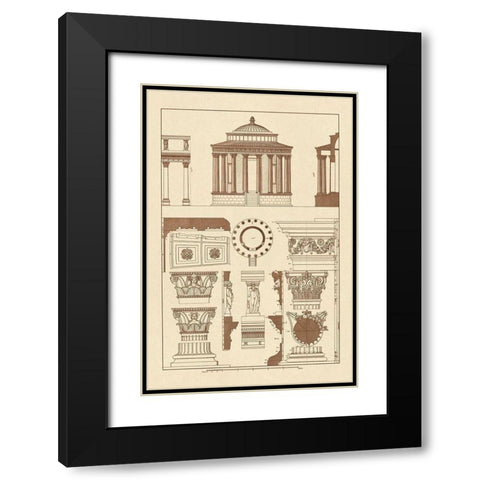 Temple of Vesta at Tivoli, Incantana at Salonichi Black Modern Wood Framed Art Print with Double Matting by Buhlmann, J.