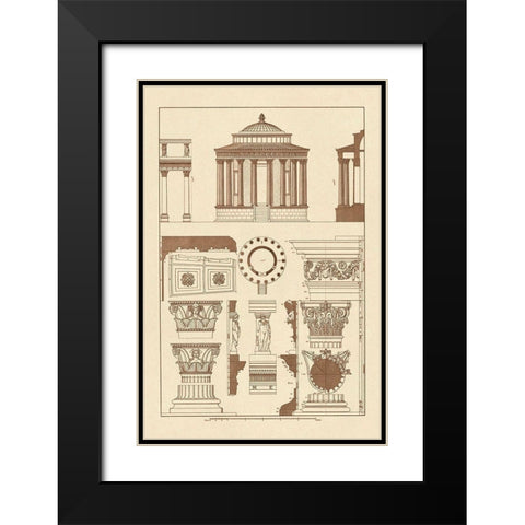 Temple of Vesta at Tivoli, Incantana at Salonichi Black Modern Wood Framed Art Print with Double Matting by Buhlmann, J.