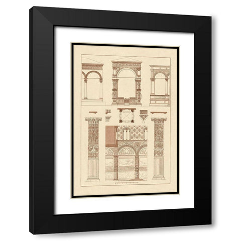 Arcades Black Modern Wood Framed Art Print with Double Matting by Buhlmann, J.