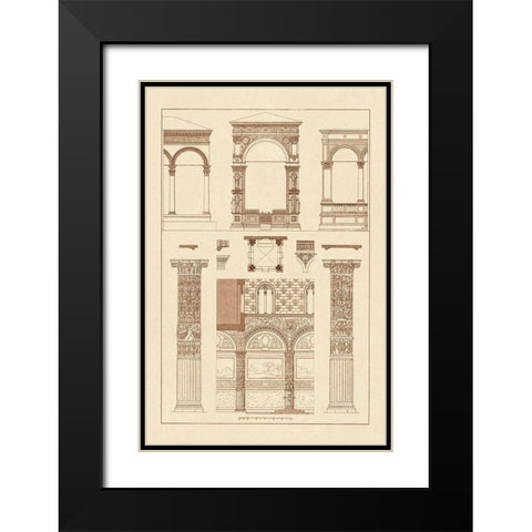 Arcades Black Modern Wood Framed Art Print with Double Matting by Buhlmann, J.