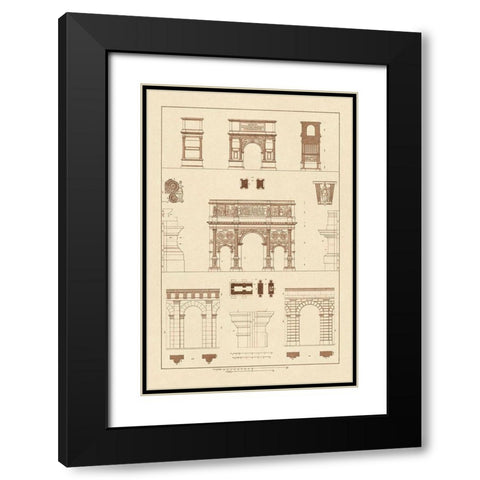 Arches and Arcades Black Modern Wood Framed Art Print with Double Matting by Buhlmann, J.