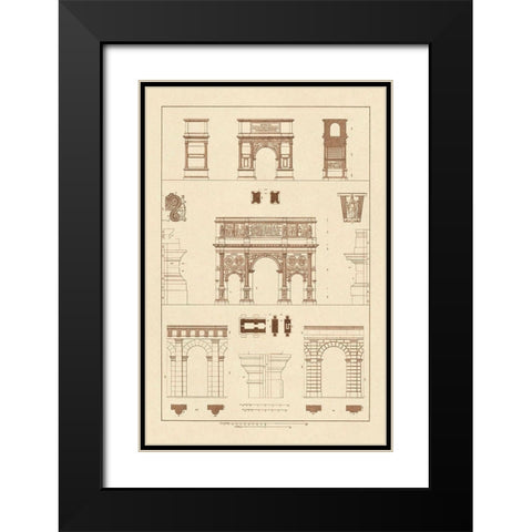 Arches and Arcades Black Modern Wood Framed Art Print with Double Matting by Buhlmann, J.