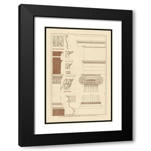 Details from the North Portico of the Erechtheum Black Modern Wood Framed Art Print with Double Matting by Buhlmann, J.