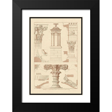 Monument of Lysicrates at Athens Black Modern Wood Framed Art Print with Double Matting by Buhlmann, J.