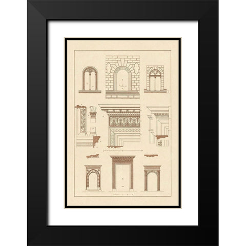 Windows and Doorways of the Renaissance Black Modern Wood Framed Art Print with Double Matting by Buhlmann, J.