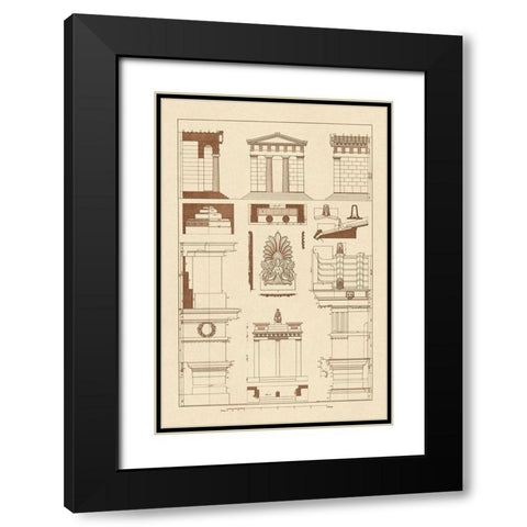 Temple of Diana, Monument of Thrasyllus Black Modern Wood Framed Art Print with Double Matting by Buhlmann, J.