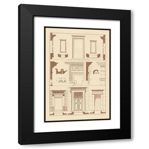 Doorways Black Modern Wood Framed Art Print with Double Matting by Buhlmann, J.