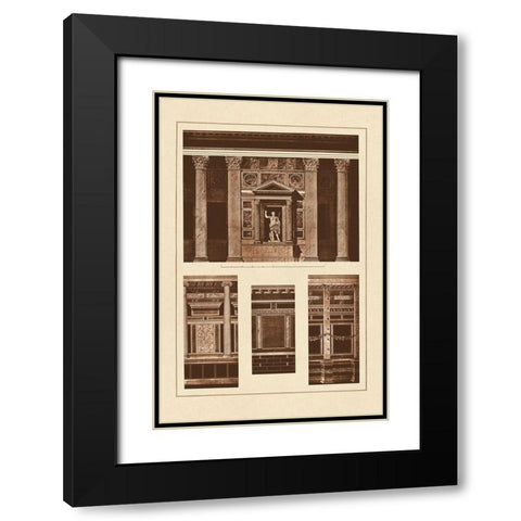 Wall Facing with Marble Black Modern Wood Framed Art Print with Double Matting by Buhlmann, J.
