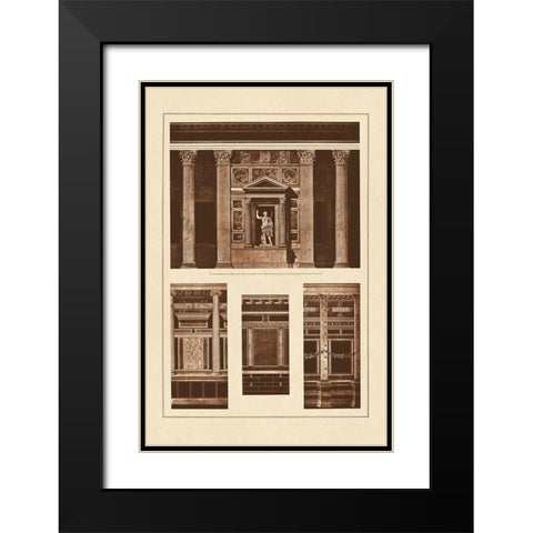 Wall Facing with Marble Black Modern Wood Framed Art Print with Double Matting by Buhlmann, J.