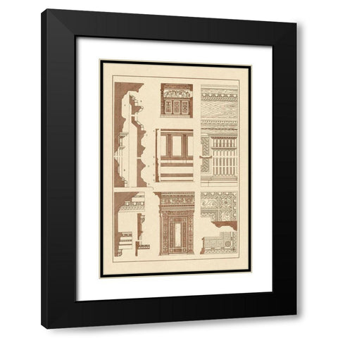 Wall Facing with Wood Paneling Black Modern Wood Framed Art Print with Double Matting by Buhlmann, J.