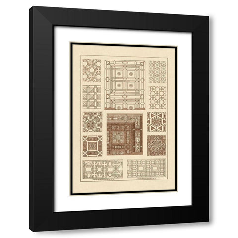 Ceilings with Bays and Mouldings Black Modern Wood Framed Art Print with Double Matting by Buhlmann, J.
