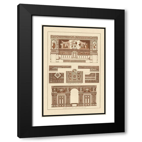 Decoration of Large Halls, Polychrome Black Modern Wood Framed Art Print with Double Matting by Buhlmann, J.