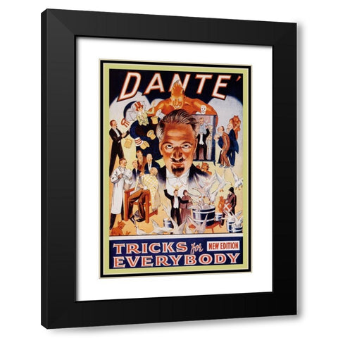 Magicians: Dante: Tricks for Everybody Black Modern Wood Framed Art Print with Double Matting by Unknown