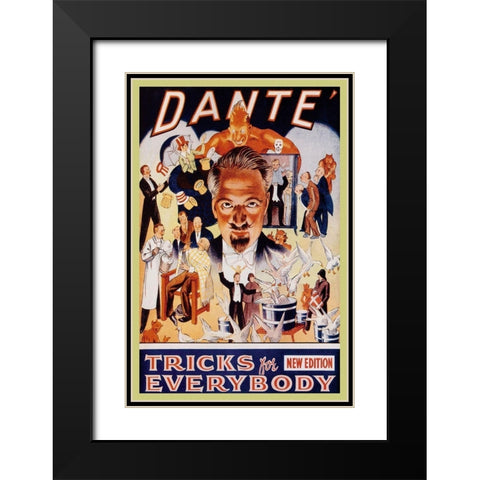 Magicians: Dante: Tricks for Everybody Black Modern Wood Framed Art Print with Double Matting by Unknown