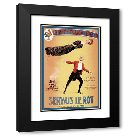 Magicians: Servais LeRoy: Worlds Monarch of Magic Black Modern Wood Framed Art Print with Double Matting by Unknown