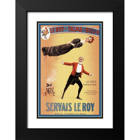 Magicians: Servais LeRoy: Worlds Monarch of Magic Black Modern Wood Framed Art Print with Double Matting by Unknown