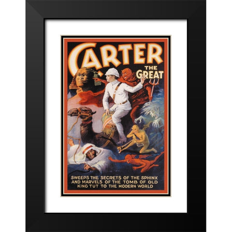 Magicians: Carter the Great: Secrets of the Sphinx Black Modern Wood Framed Art Print with Double Matting by Otis