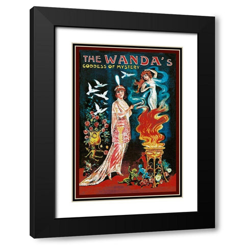 Magicians: Wandas Goddess of Mystery Black Modern Wood Framed Art Print with Double Matting by Galice, Louis