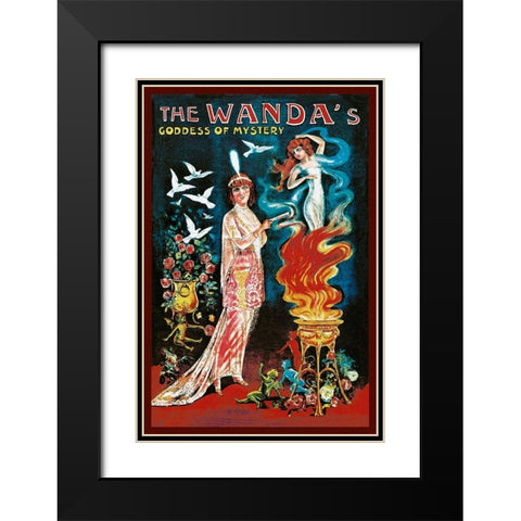 Magicians: Wandas Goddess of Mystery Black Modern Wood Framed Art Print with Double Matting by Galice, Louis