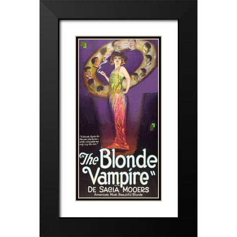 Vintage Film Posters: Blonde Vampire Black Modern Wood Framed Art Print with Double Matting by Unknown
