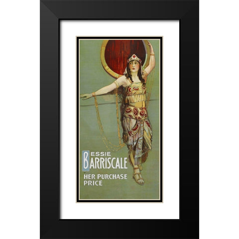 Vintage Film Posters: Her Purchase Price Black Modern Wood Framed Art Print with Double Matting by Unknown