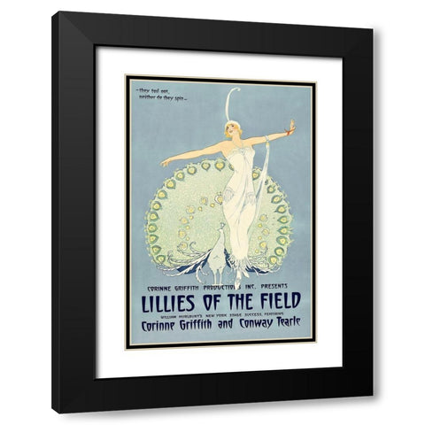 Vintage Film Posters: Lilies of the Field Black Modern Wood Framed Art Print with Double Matting by Unknown
